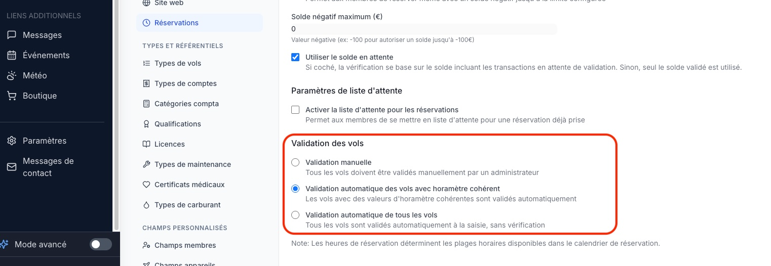 Nouvel outil de validation automatique des vols