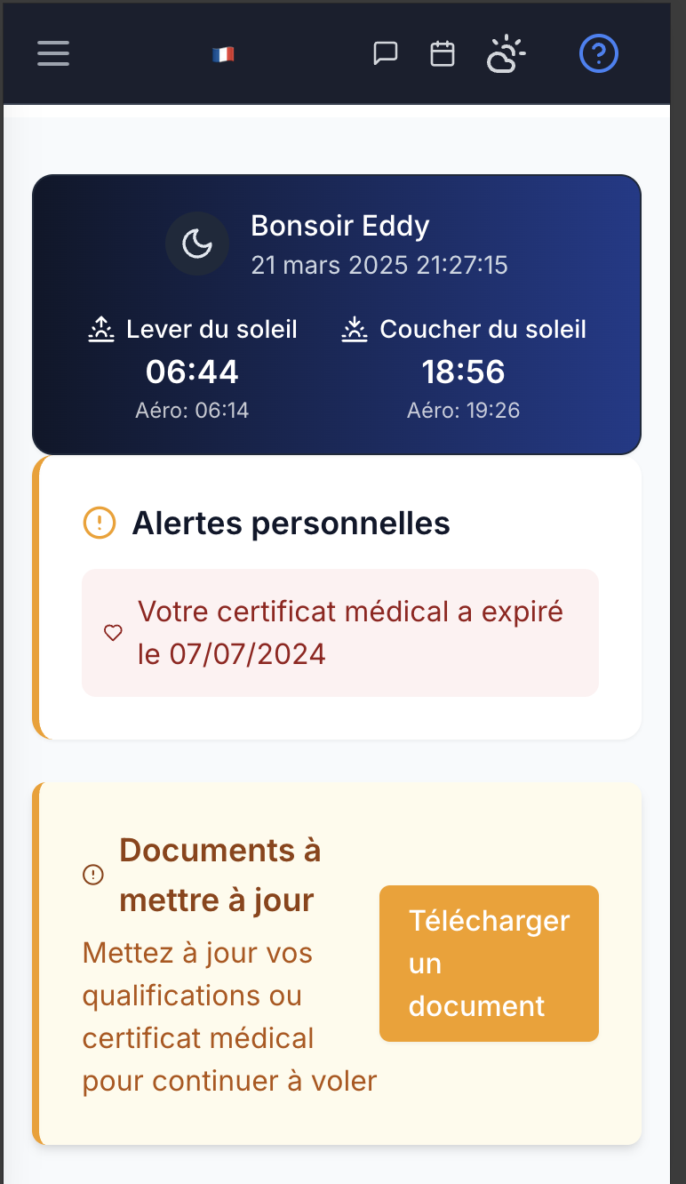 Expirations des qualifications, envoi simple des justificatifs